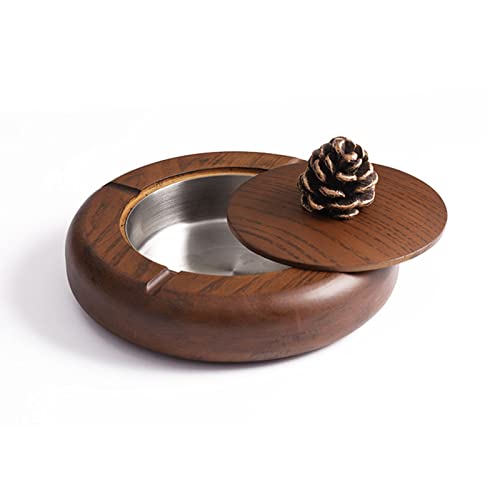 SPELAX Ashtray Ashtrays Windproof Outdoor Ashtray with Lid Smell Proof Ashtray Quaint and Large Garden Ashtray Ornaments Ash Trays