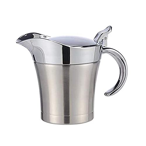 ZONADA 450ml Gravy Boat Stainless Steel Body – Double Insulated Jug Ideal for Gravy, Custard & Cream
