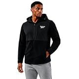 Reebok Mens Fleece Jacket - Lightweight Polar Fleece Zip Up Winter Jackets for Men - Gym Workout Running Outdoor Mens Jacket, Size X-Large, Black Ink