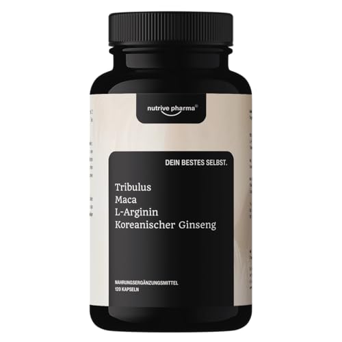 Complejo para hombres con tribulus, maca, L-arginina y ginseng coreano, 120 cápsulas