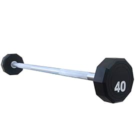 Fitness First Fitness First 10-Sided Fixed Urethane Encased Straight Barbell