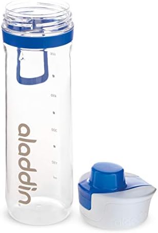 Aladdin Active Hydration Tracker Sports Water Bottle 0.8L Blue  One-Hand Push Button - Leakproof Lid - Refill Tracker - BPA-Free Gym Bottle - Smooth Drinking Spout - Dishwasher Safe