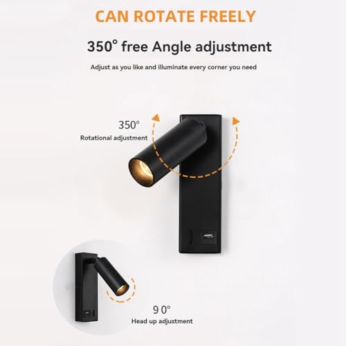 Lampe murale 3000K lecture intégrée pour une chambre cocooning - 3