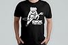Ewok and Roll Guitar T-Shirt Funny Rock Music Joke Rude Novelty Gift Top Tee (Black White Print, 4XL) #4