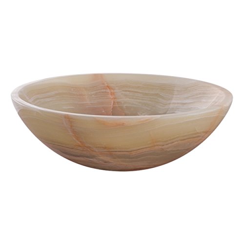 Novatto Nosv-Go Onyx Vessel Bathroom Sink, Light Green And Brown #TOP2