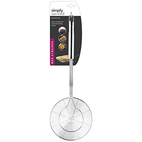 Simply Served Wok Strainers, Standard, Silver Cover