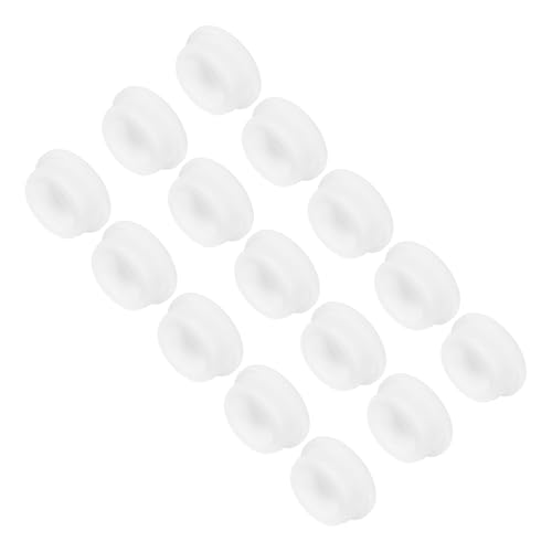 Image of MECCANIXITY 15Pcs T-Shaped Silicone Plugs 34.8mm 1-3 /8 Inch Dia Snap in Plug Hole Seal Cover Round Rubber Stopper for Kitchen Rubber Bulkheads Waterproof Sealing Plugs White