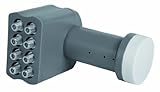 Digitalbox Octo LNB zum Anschluss von bis zu 8 Sat-Receivern (220mA, 40mm) grau