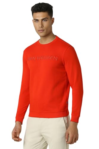 Image of Van Heusen Men's Embroidered Premium Cotton Full Sleeve Regular Fit Sweatshirt | Effortless Styling | Premium Cotton Blend