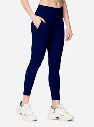 Image of VSTAR PL02 Women Ankle Length Stretchable Slim Fit Leggings with Secured Side Pocket | Moisture-Wicking | Soft Waistband & Cotton-Elastane Fabric