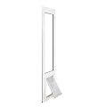 Endura Flap Pet Door for Vinyl Sliding Glass Doors | Weatherproof & Insulated Dog Door for Vinyl Sliders | Durable with Secure Locking Cover | White, Large Flap, 77.25"-80.25" Slider Height
