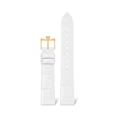Genuine Leather Watch Strap For Vacheron Constantin Patrimony Traditionnelle Égérie Malte Pin Buckle(White r1,14mm)
