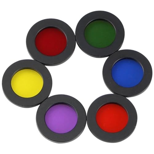 Filtro M28.6 de 1,25 pulgadas para telescopio astronómico con caja de plástico juego de colores 6