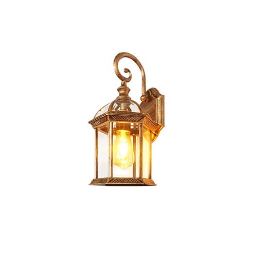 Applique extérieure E27 bronze et verre lampe murale rétro 48cm - 2