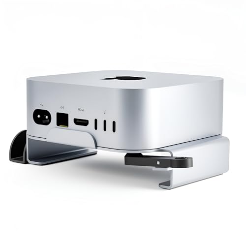 Image of CHEVIK 2026 Upgraded MiniMount Steel Stand for Mac mini M4 & M4 Pro with Power Button Extension, Improved Cooling Desktop Mount & Hard Disk Organizer Attachment