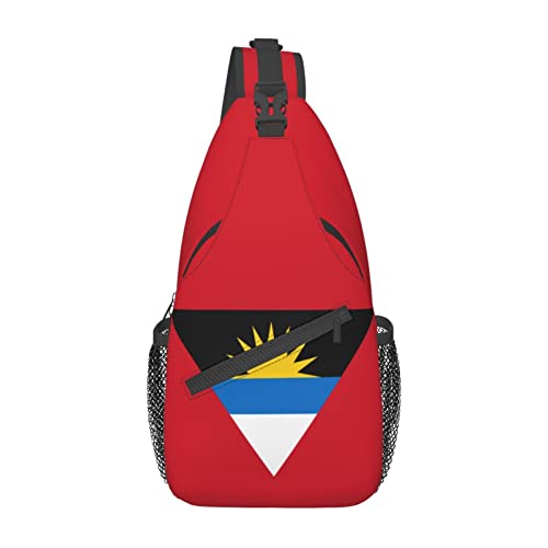 Mochila tipo bandolera unisex con bandera de Antigua y Barbuda miniatura 2