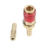 Conector rápido de gas y agua de 8 mm para máquina de soldadura TIG modelos 12-27, acoplamiento de desconexión rápida de latón para soplete de soldadura liberación de gas (amarillo)