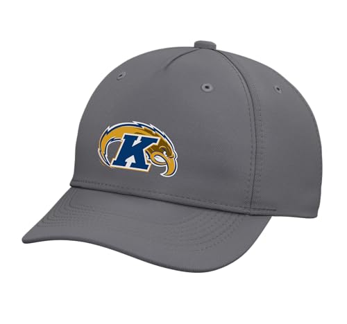 Kent State University Golden Flashes KS28 Adjustable Printed Baseball Hat, Slate Grey