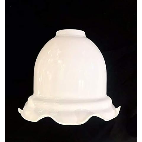 Bell Flared Opal White Clip on Replacement Glass lamp Shade Ceiling Wall Light Cover