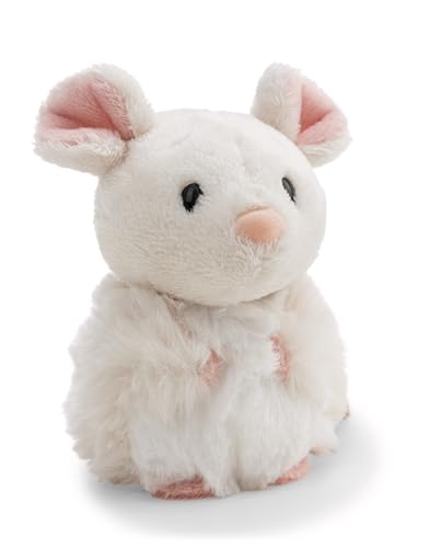Kuscheltier Maus 12cm - weiß - Stofftier aus weichem Plüsch niedliches Plüschtier zum Kuscheln und Spielen für Kinder & Erwachsene tolle Geschenkidee | 62159