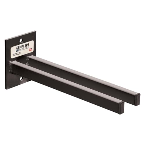 Gempler's Original Tool Rack for Shovels, Spades, Rakes, and Brooms, Steel, 12 in L x 1-1/2 in W x 4-1/2 in H (Black)