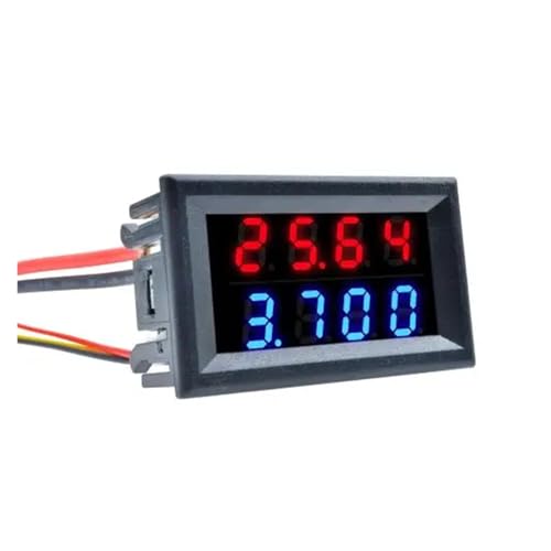 Mini voltmètre numérique double DC 110V-200V 10A, ampèremètre, tension, courant, moniteur, testeur d'alimentation électrique(DC 200V 10A Red Blue)