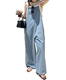 [神戸レタス] デニム オールインワン 前後2way ジーンズ サロペット ジャンスカ レディース 春 夏 夏服 ワイドパンツ ボトム パンツ ワイド ウェーブ おしゃれ オシャレ [E3524] M ブルー