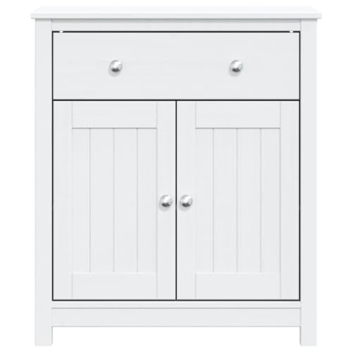 Mueble de baño de madera maciza con gran capacidad de almacenamiento y acabado blanco BERG 5