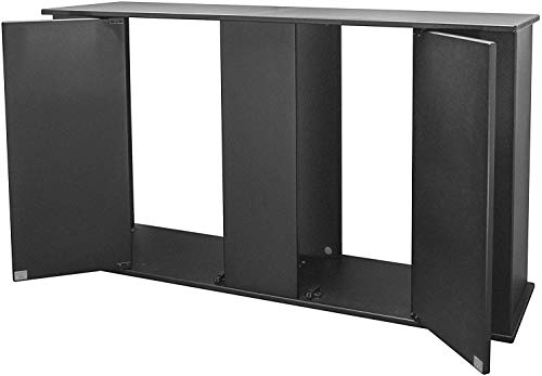 Aquatic Fundamentals 75-90 Gallon Aquarium Stand with Storage, Double Door Front Access, Black 36751-01-AMA