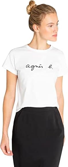 Amazon | [アニエスべー] ロゴ Tシャツ 半袖 S137 TS レディース