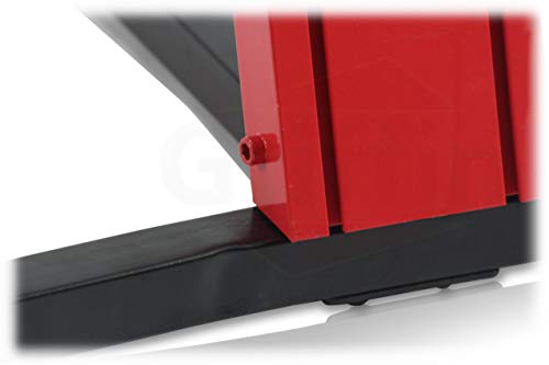 2-Tier Column Keyboard Stand With Mic Boom Arm By Griffin | Double Sliding Multi Mounting Platform Red Stage Tower Rack | Holder For Digital Piano, Turntable, Dj Audio Gear, Studio Laptop Synthesizer #TOP5