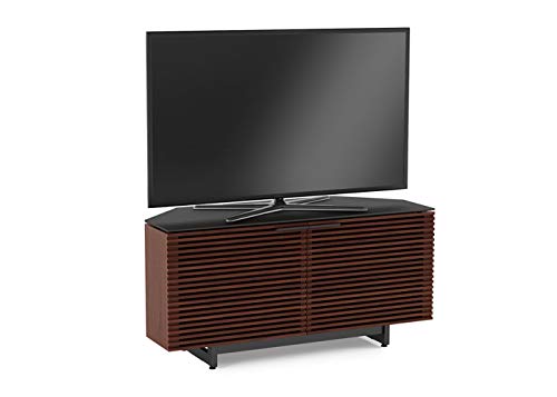 BDI Corridor Corner TV Stand & Media Cabinet, Chocolate Stained Walnut - Thumbnail 4