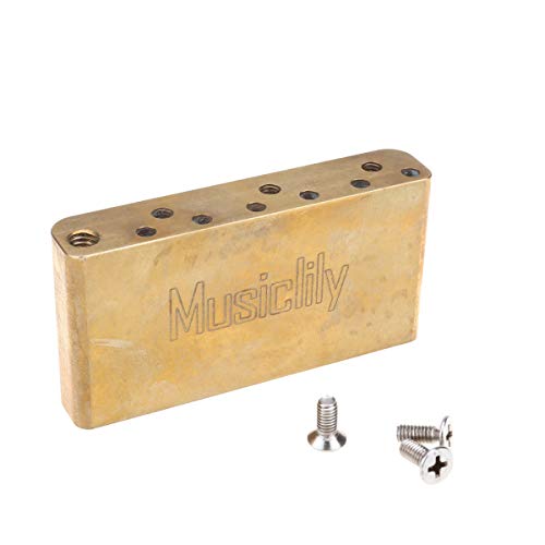 Musiclily Ultra 10.5mm Full Brass 36mm Short Tremolo Block for Squier Bullet Strat and Some Import Electric Guitar