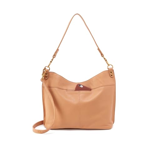 Image of HOBO Pier Leather Shoulder Bag for Women, Convertible to Crossbody