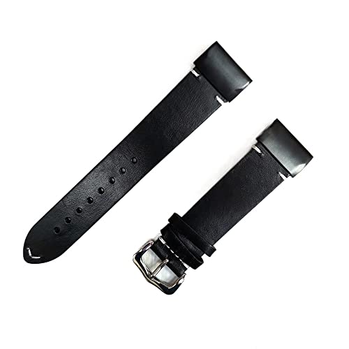 Bracelet Garmin Fenix 6X en cuir rétro huilé fait main 26mm style vintage unique