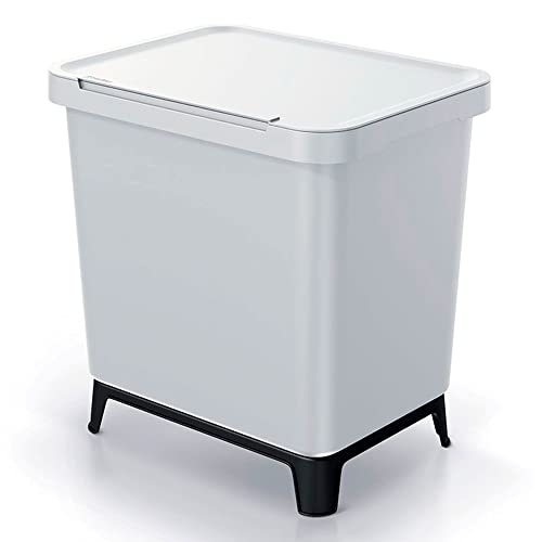Cubo de reciclaje de forma cuadrada 30L color blanco KEDEN