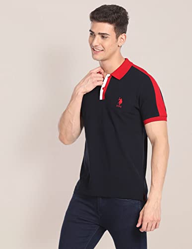 Image of U.S. POLO ASSN. Solid Slim Fit Polo T Shirts for Men - 100% Cotton, Half Sleeve Mens Tshirt