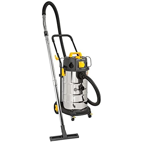 Vacmaster M Class Dust Extractor 110V with Power Take Off, 38L Industrial Wet & Dry Vacuum Cleaner 110V with Push Clean Filter Cover