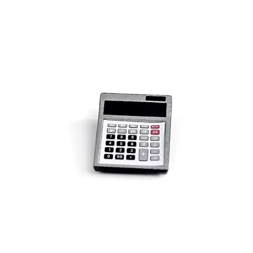1Pcs Silver 1/12 Miniature Calculator Dollhouse Decoration Accessories Miniature Calculator Dollhouse Accessories (0.5x0.7x0.2 inch)