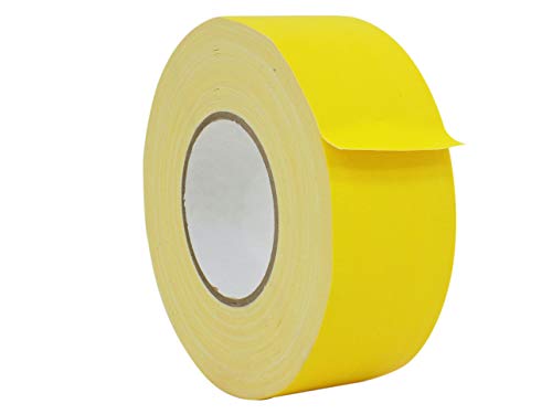 Image of WOD GTC12 Gaffer Tape, Yellow Low Gloss Finish Film, 2.5 inch x 60 ft. (Pack of 20) Residue Free, Non Reflective Cloth Fabric, Secure Cords, Water Resistant, Photography, Filming Backdrop