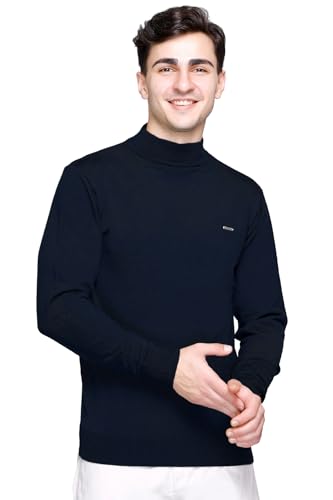 Image of GODFREY Woolen Full Sleeve Sweaters for Men Winter Wear - Turtle Neck Pullover for Men Stylish