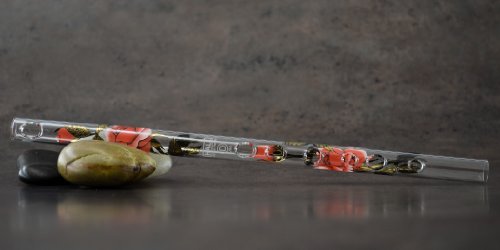 HALL CRYSTAL Piccolo D Red Rose with Gold クリスタルフルート 全長282mm