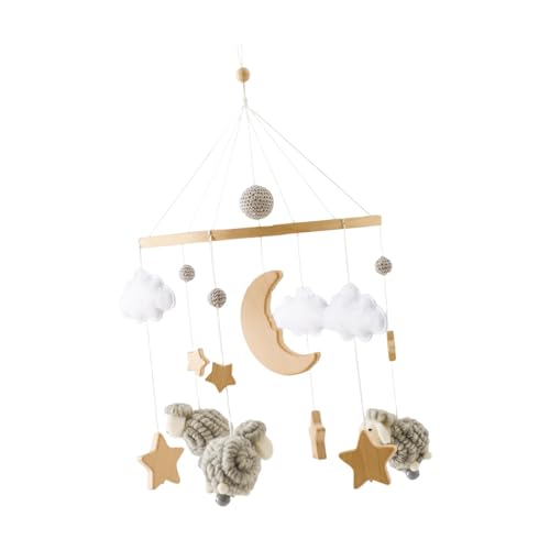 Esquirla Brinquedo pingente de sino de cama móvel para berço de berçário, enfeites de feltro, decora