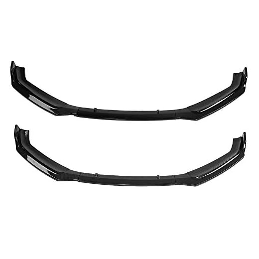 Akozon Parachoques Delantero Del Coche Labio ABS Plástico Impermeabilizante Anti-corrosión para A5 S-Line B9 17-18(negro)