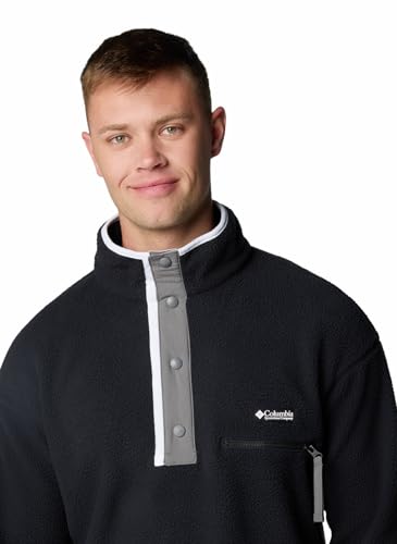 Image of Columbia Men's Helvetia II Half Snap Fleece, Black, Medium