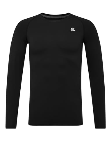 DEVOROPA Boys Compression Long Sleeve Football Shirt L