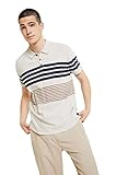 Polo Springfield Polo Rayas para Hombre, Tostado, XL