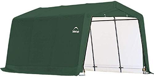 ShelterLogic Replacement Cover Kit Only No Frame -10x15x8 Peak 805434 90526 (14.5oz PVC Green)