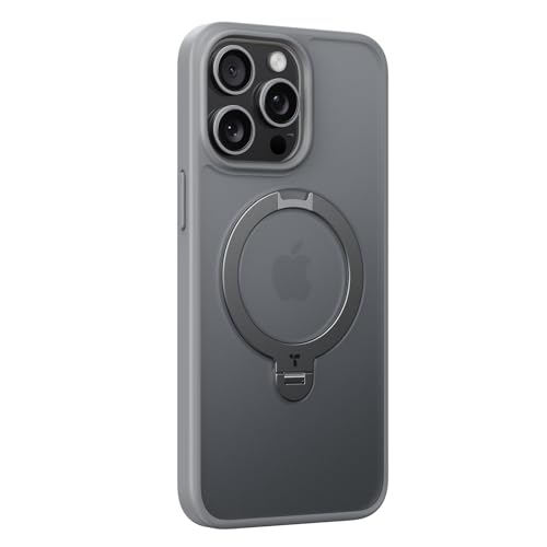 TORRAS 360°Spin Magnetic Stand for 15 Pro Case 6.1 inch Case Gray