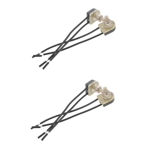 Operitacx 2 Set Interruttore Rotante Interruttore A Manopola Della Luce Da Scrivania Pulsante Interruttore Lampada Interruttore Rotativo Della Lampada Leggero Fondo in Bachelite 2 Pezzi * 2